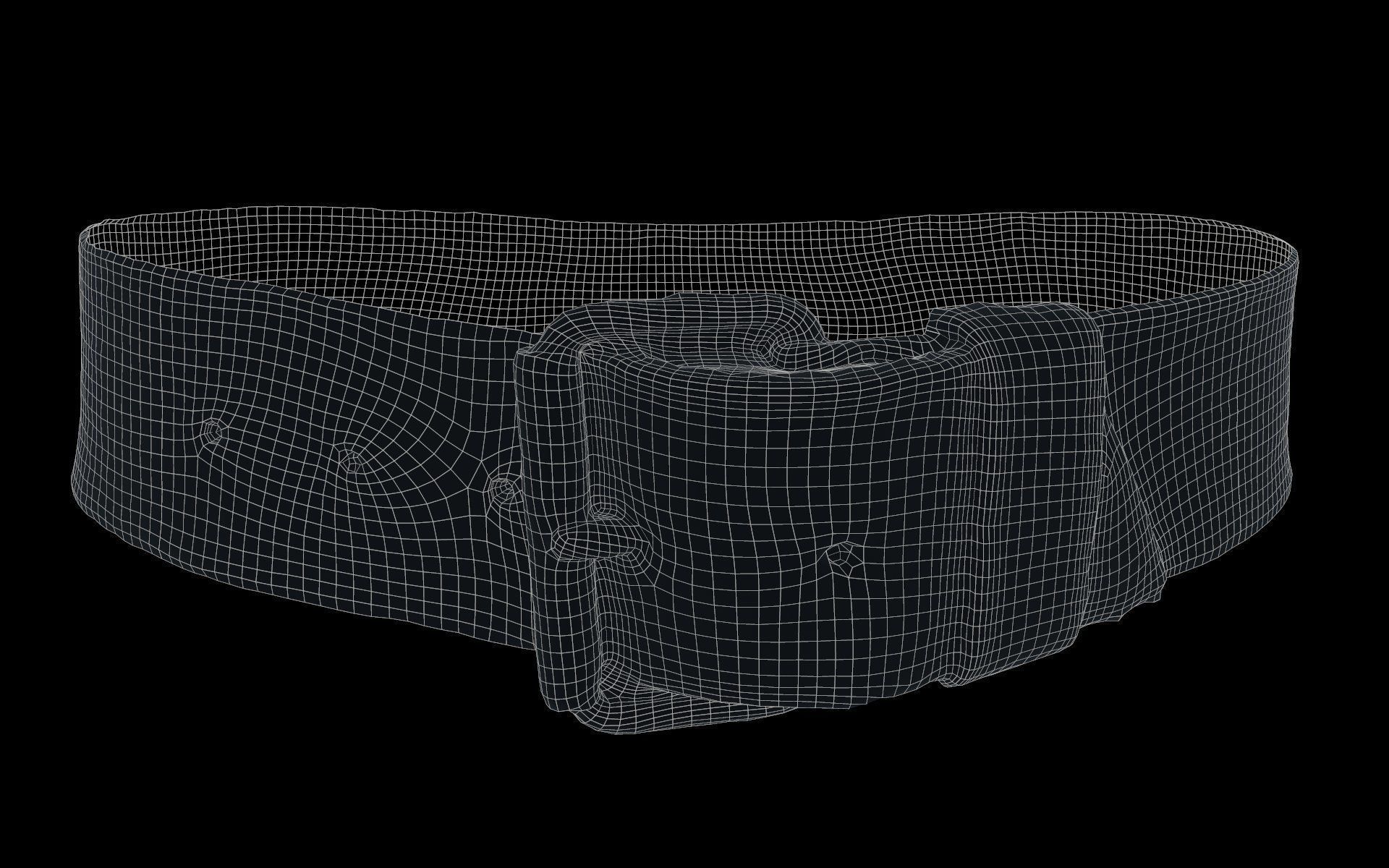 Leather Belt 11 Low-poly 3D model_6