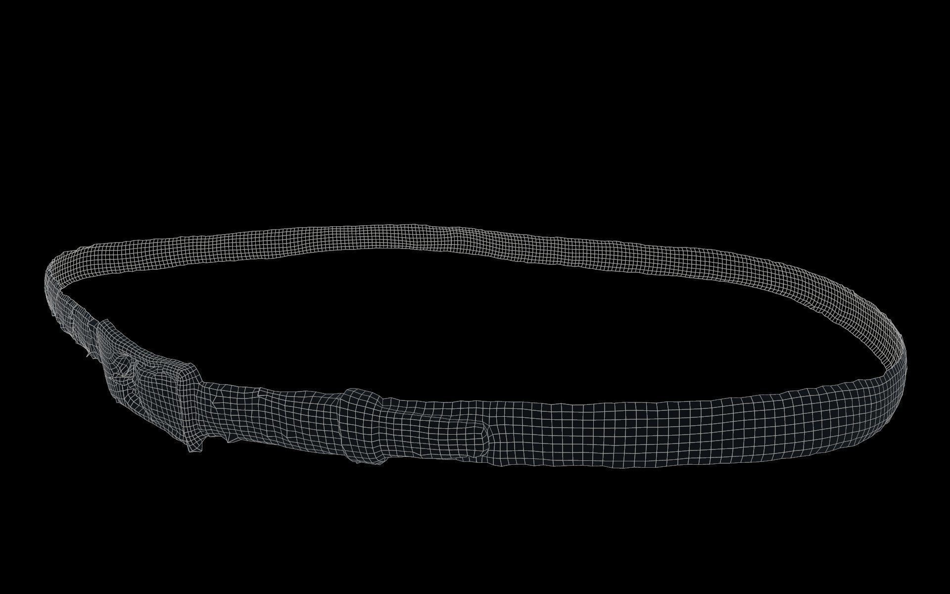 Leather Belt 10 Low-poly 3D model_6