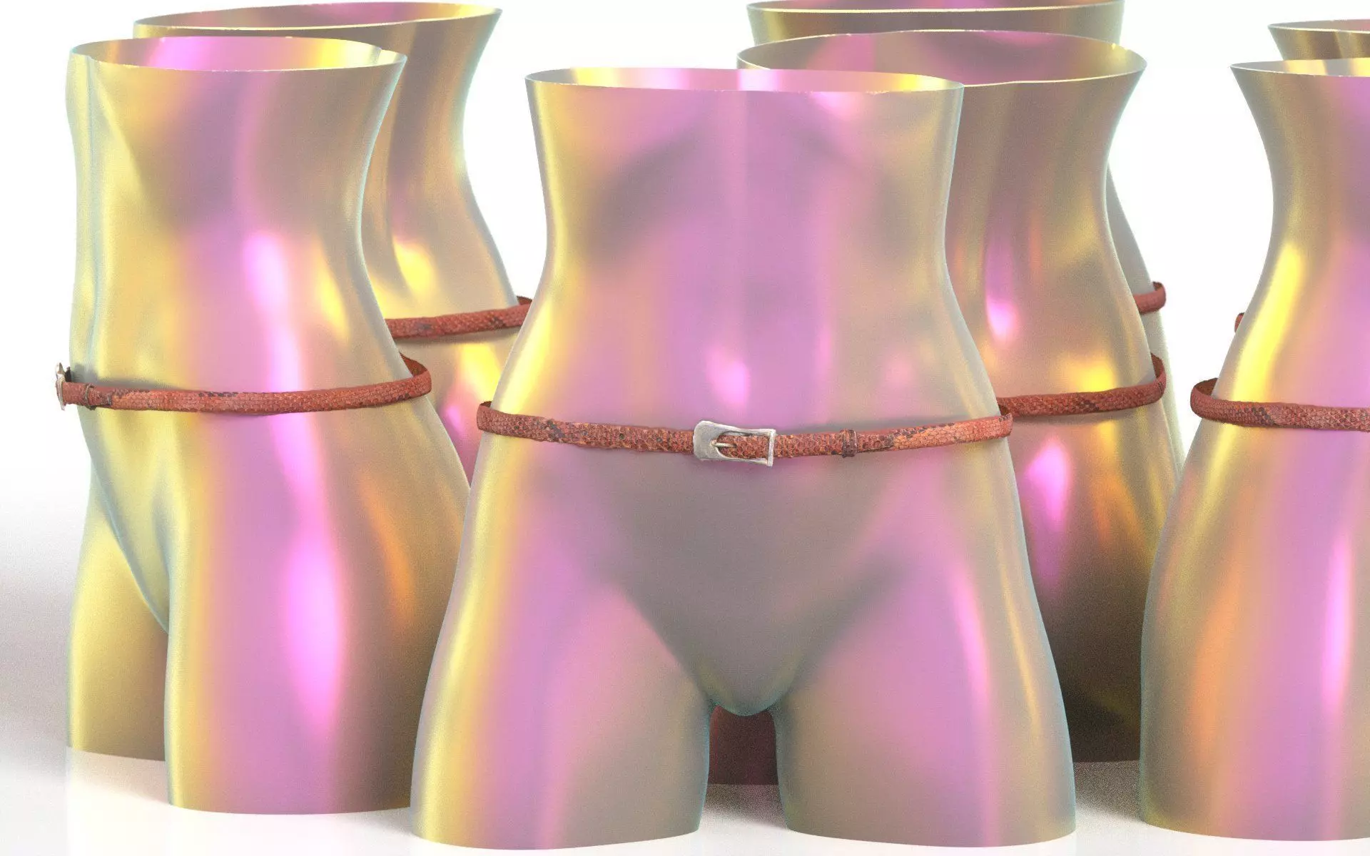 Leather Belt 10 Low-poly 3D model_0