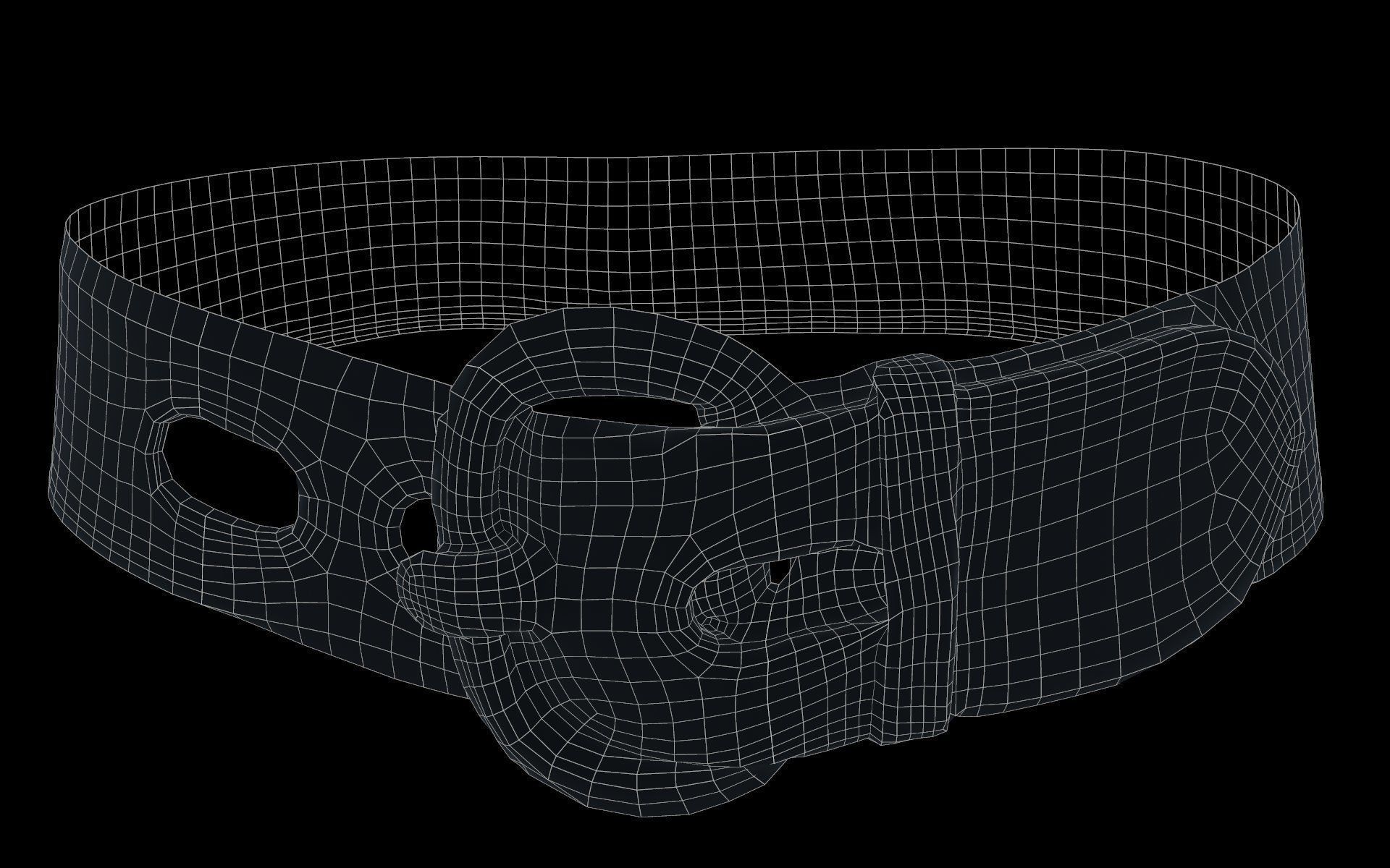 Brown Leather Belt 1 Low-poly 3D model_6