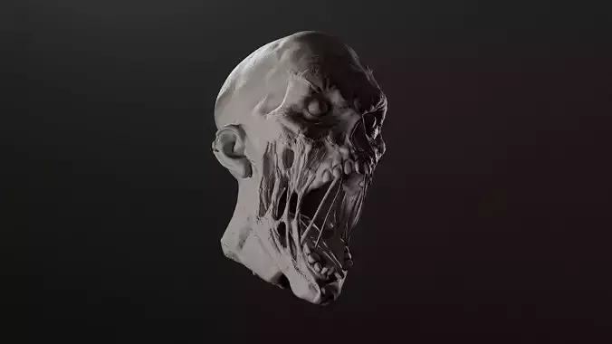 Zombie Head Sculpt 1 3D model