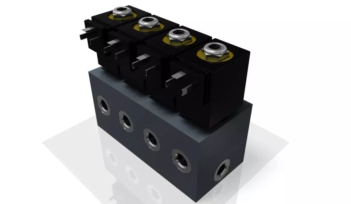 Pilot Lines Block 4 solenoids - CRX3834 Free 3D model