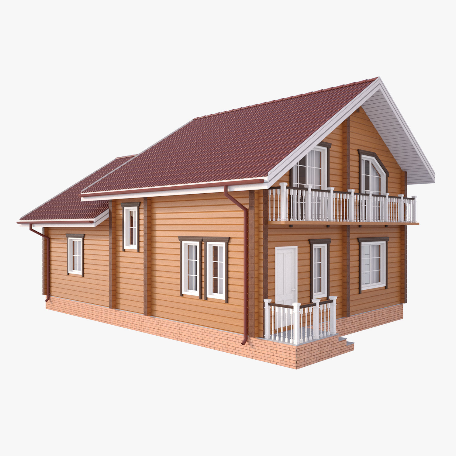 Wooden house 02 3D model_4
