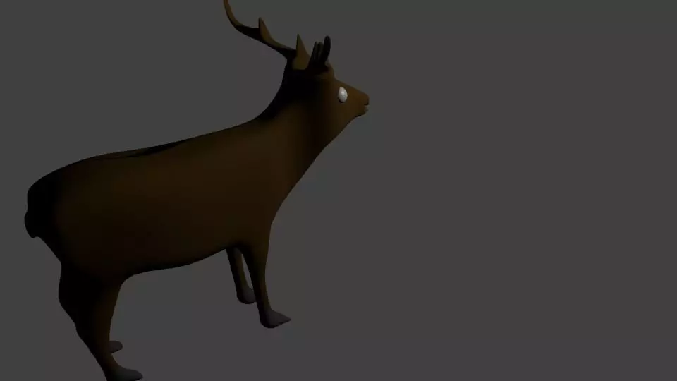 olen cartoon Low-poly 3D model_0