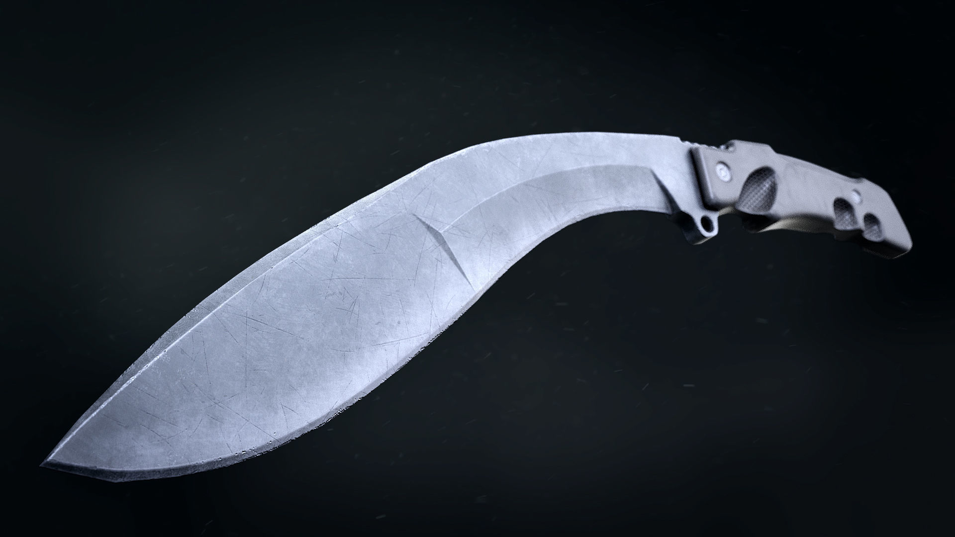 Tactical melee wepon collection Low-poly 3D model_5
