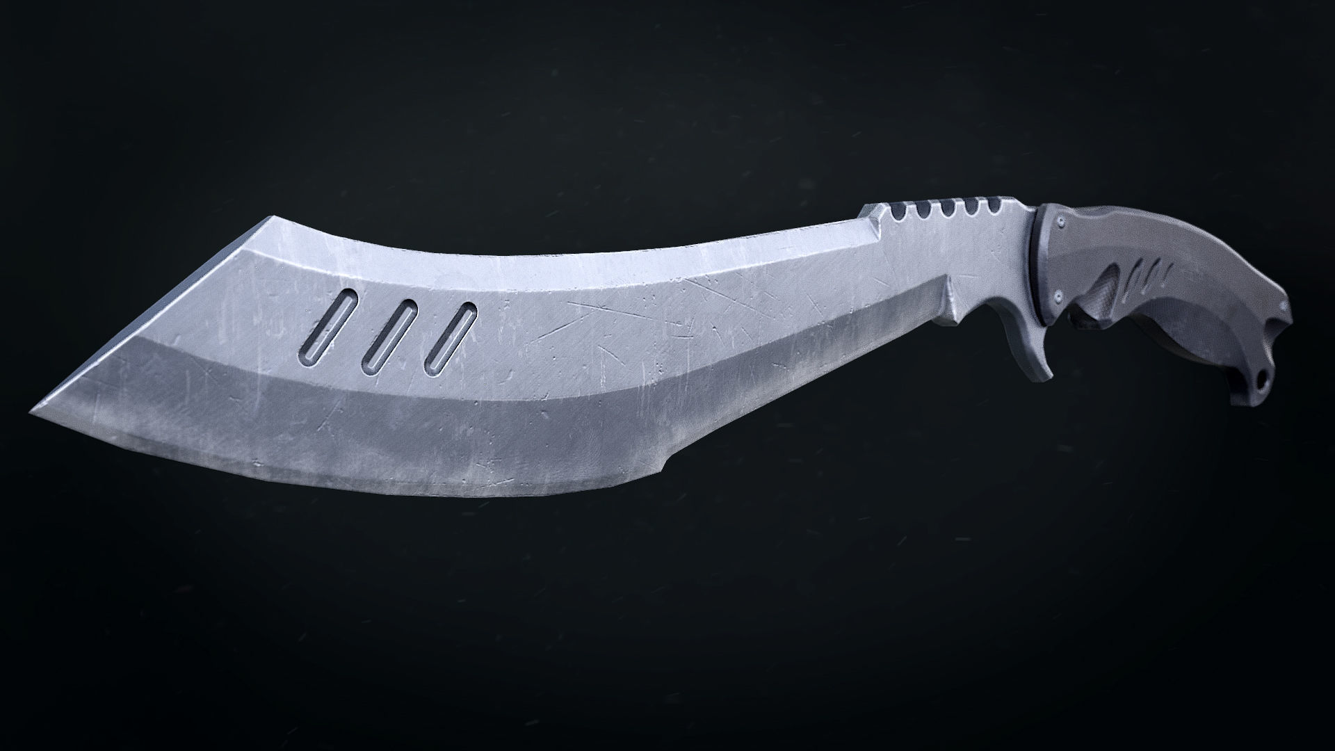 Tactical melee wepon collection Low-poly 3D model_6