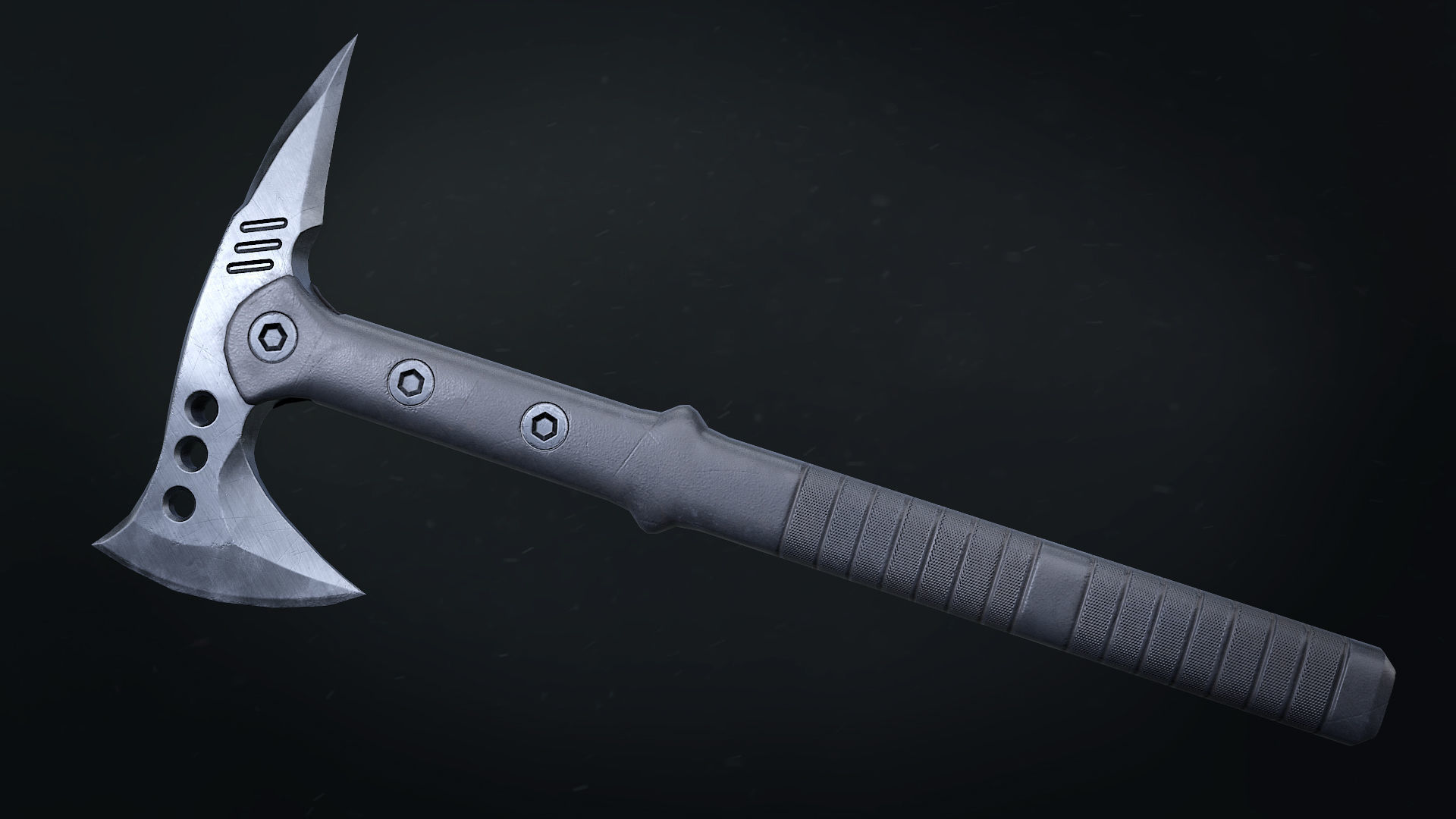 Tactical melee wepon collection Low-poly 3D model_8