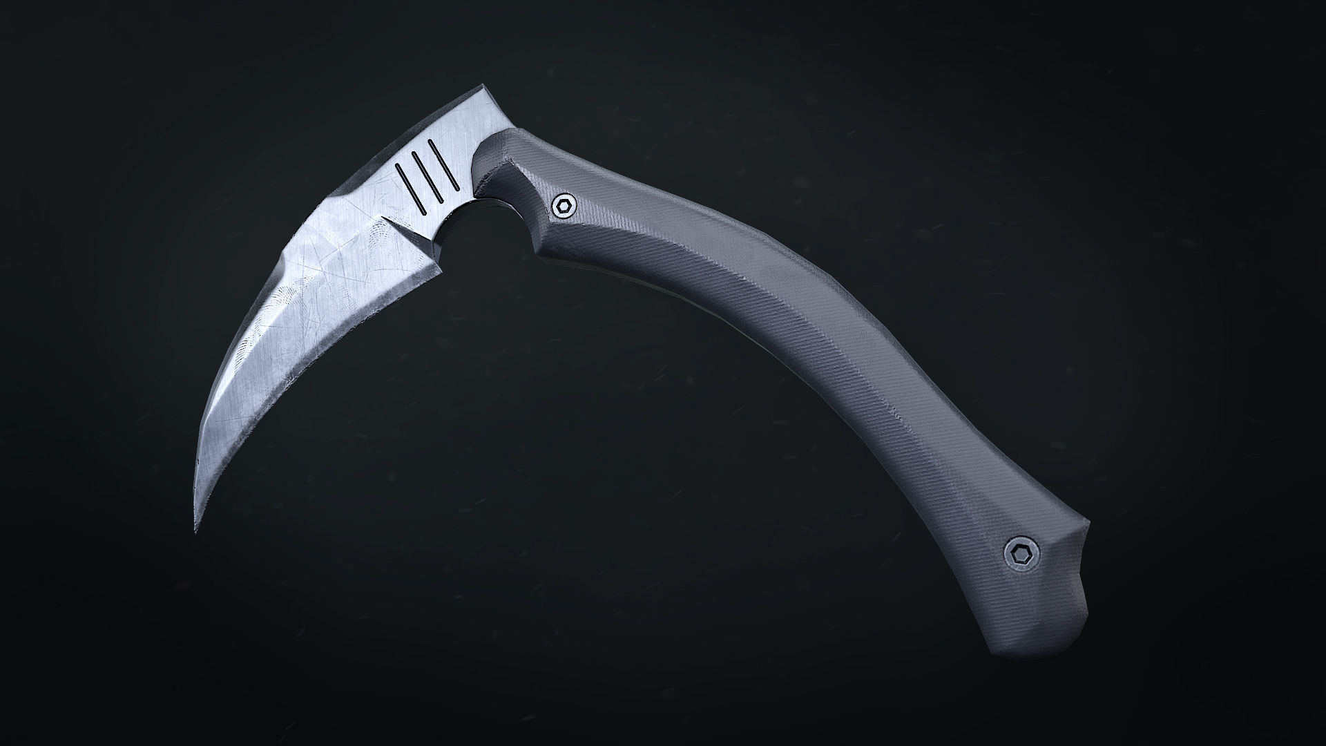 Tactical melee wepon collection Low-poly 3D model_7