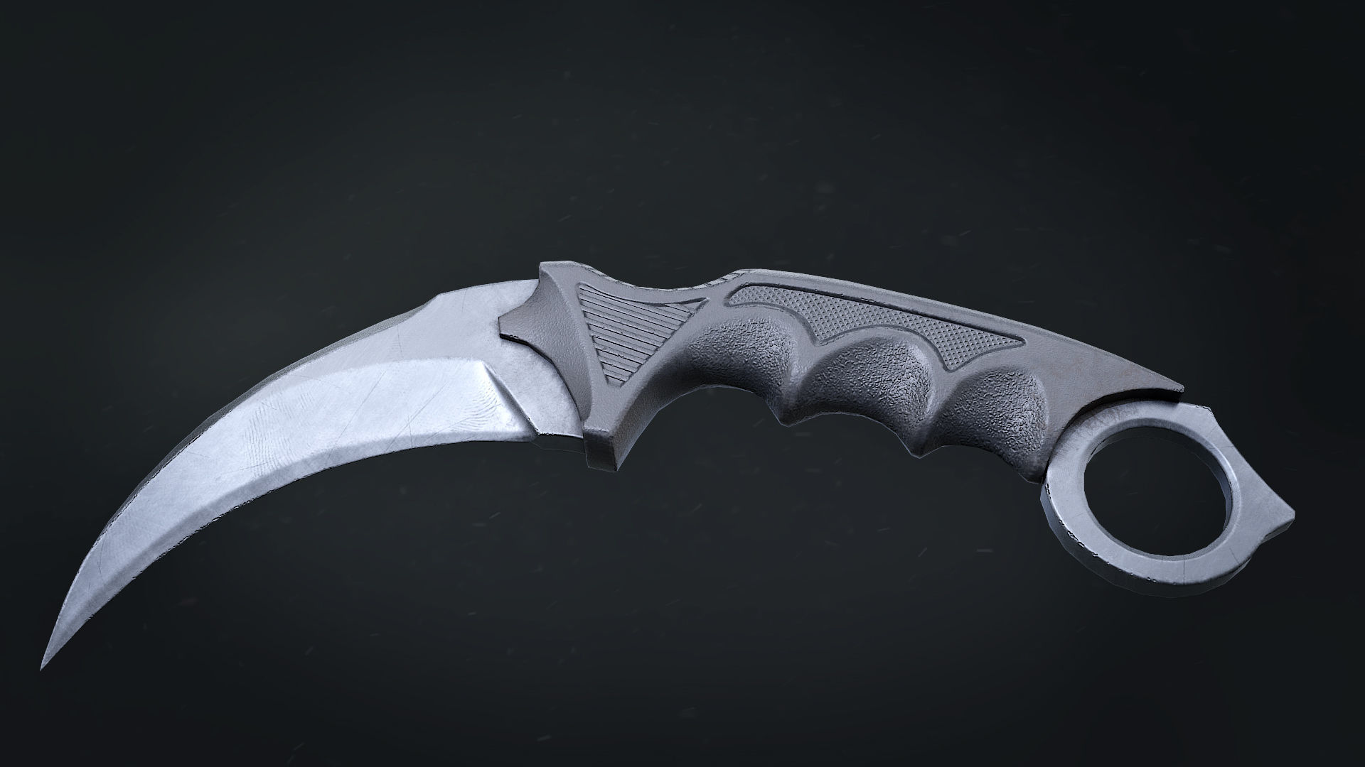 Tactical melee wepon collection Low-poly 3D model_4