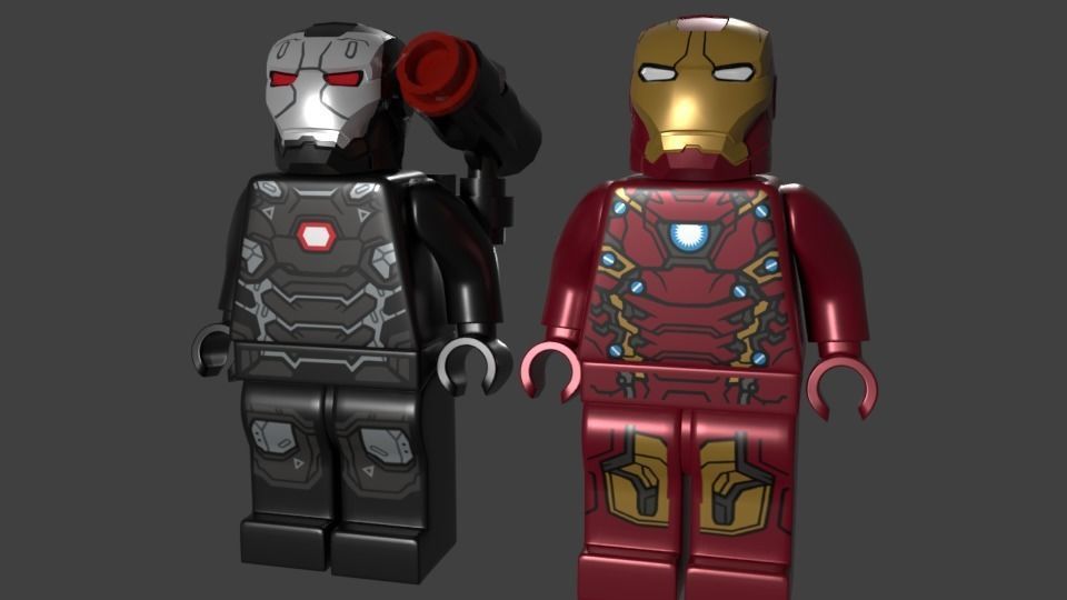 Lego iron-man 3 Free low-poly 3D model_4