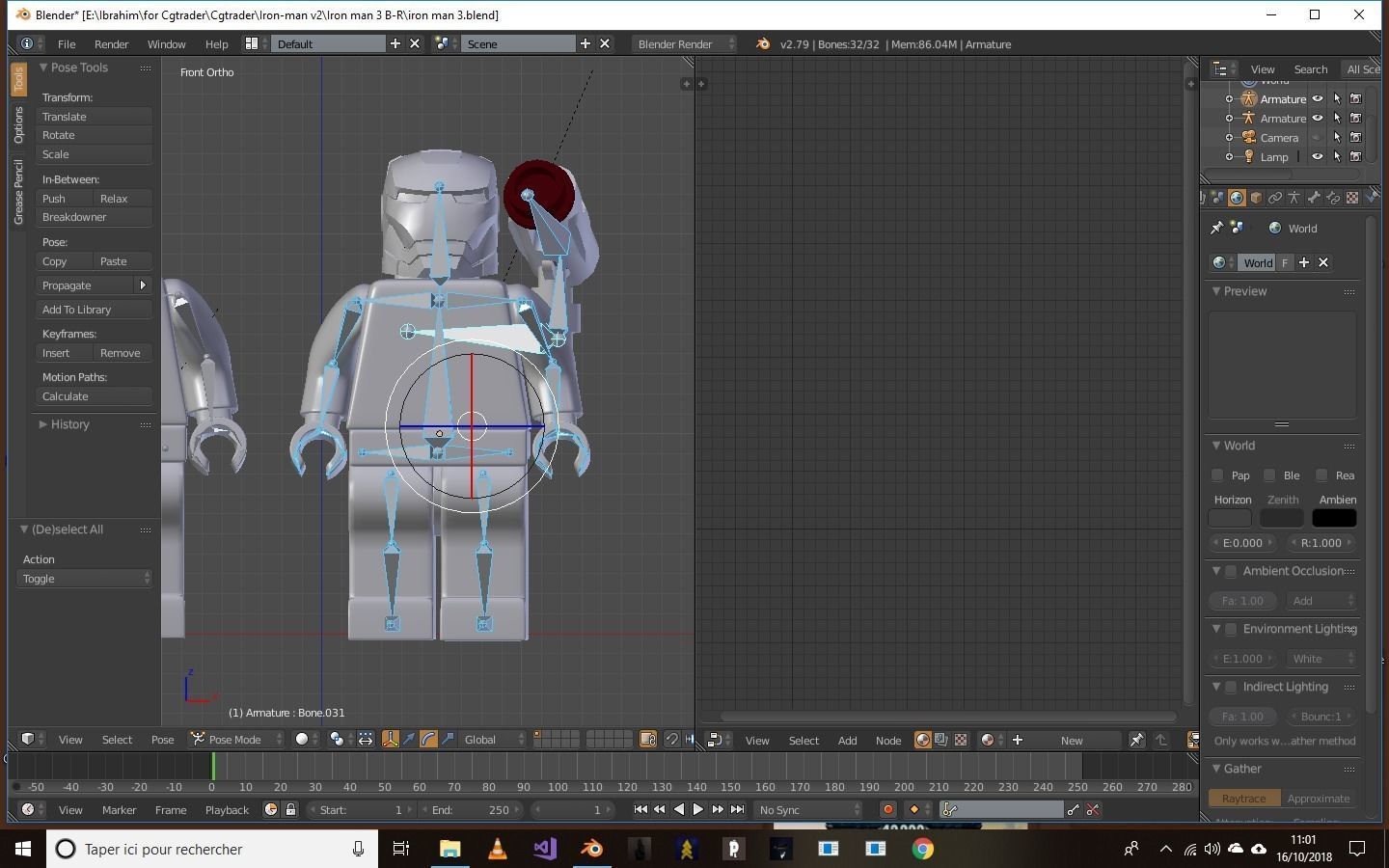 Lego iron-man 3 Free low-poly 3D model_13