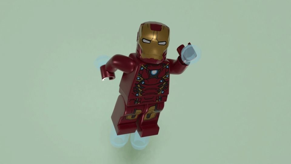 Lego iron-man 3 Free low-poly 3D model_8