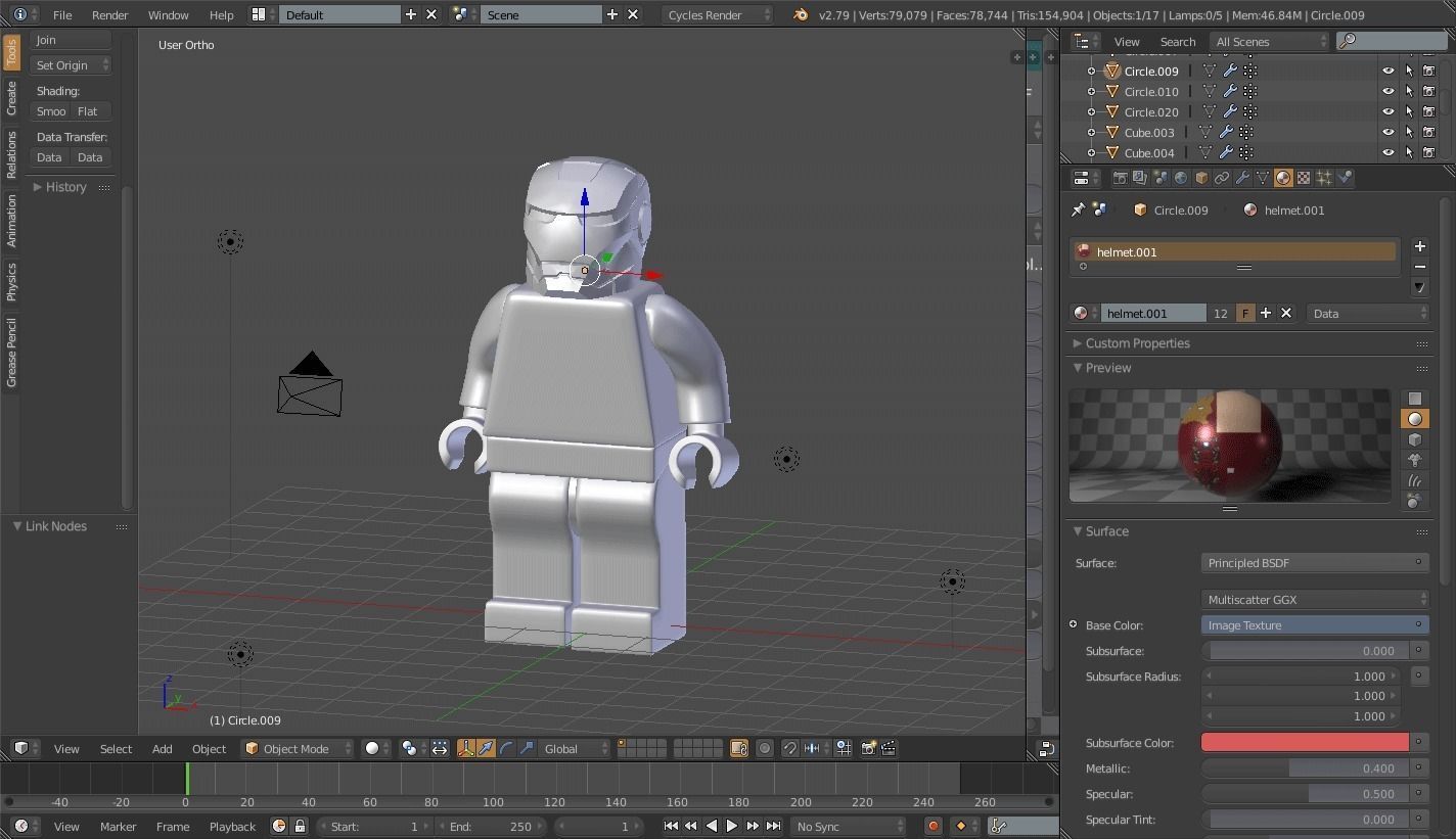 Lego iron-man 3 Free low-poly 3D model_11
