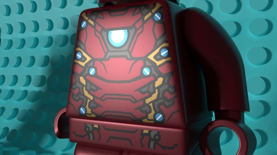 Lego iron-man 3 Free low-poly 3D model_3