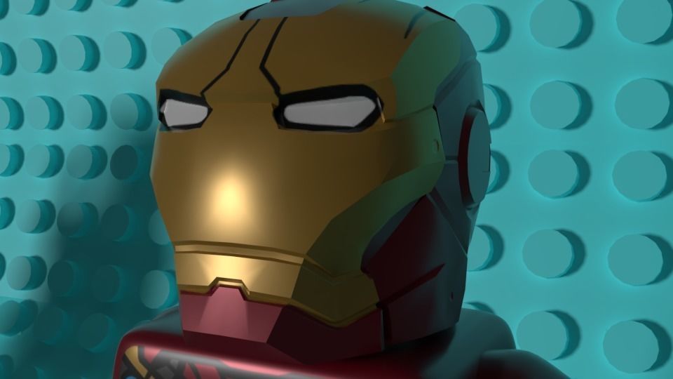 Lego iron-man 3 Free low-poly 3D model_2