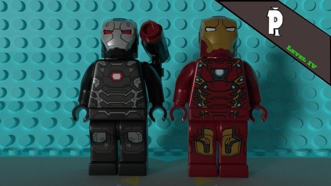 Lego iron-man 3 Free low-poly 3D model
