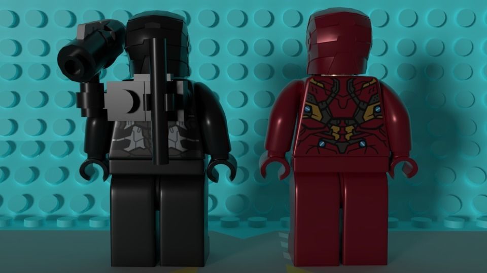 Lego iron-man 3 Free low-poly 3D model_5