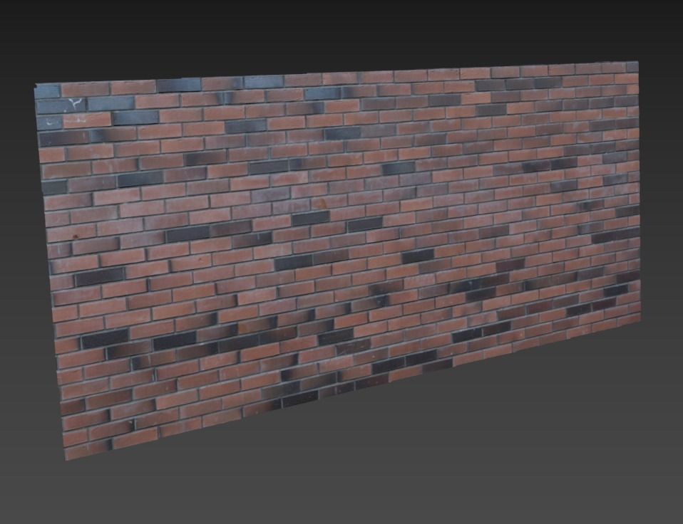 Ultra realistic Brick wall Scan model  3D model_5