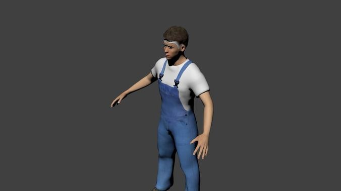 man worker 3D model
