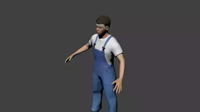 man worker 3D model