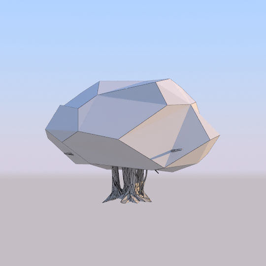 tree benghalensis Low Poly Free low-poly 3D model_3