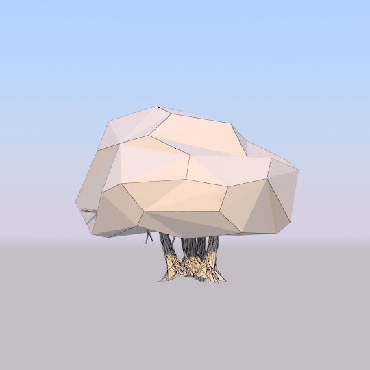 tree benghalensis Low Poly Free low-poly 3D model_4