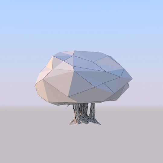 tree benghalensis Low Poly Free low-poly 3D model_1