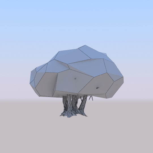 tree benghalensis Low Poly Free low-poly 3D model_2