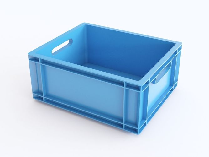 Plastic crate 03 3D model