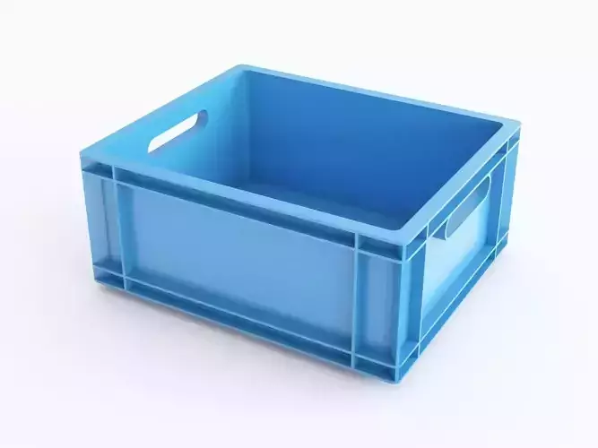 Plastic crate 03 3D model