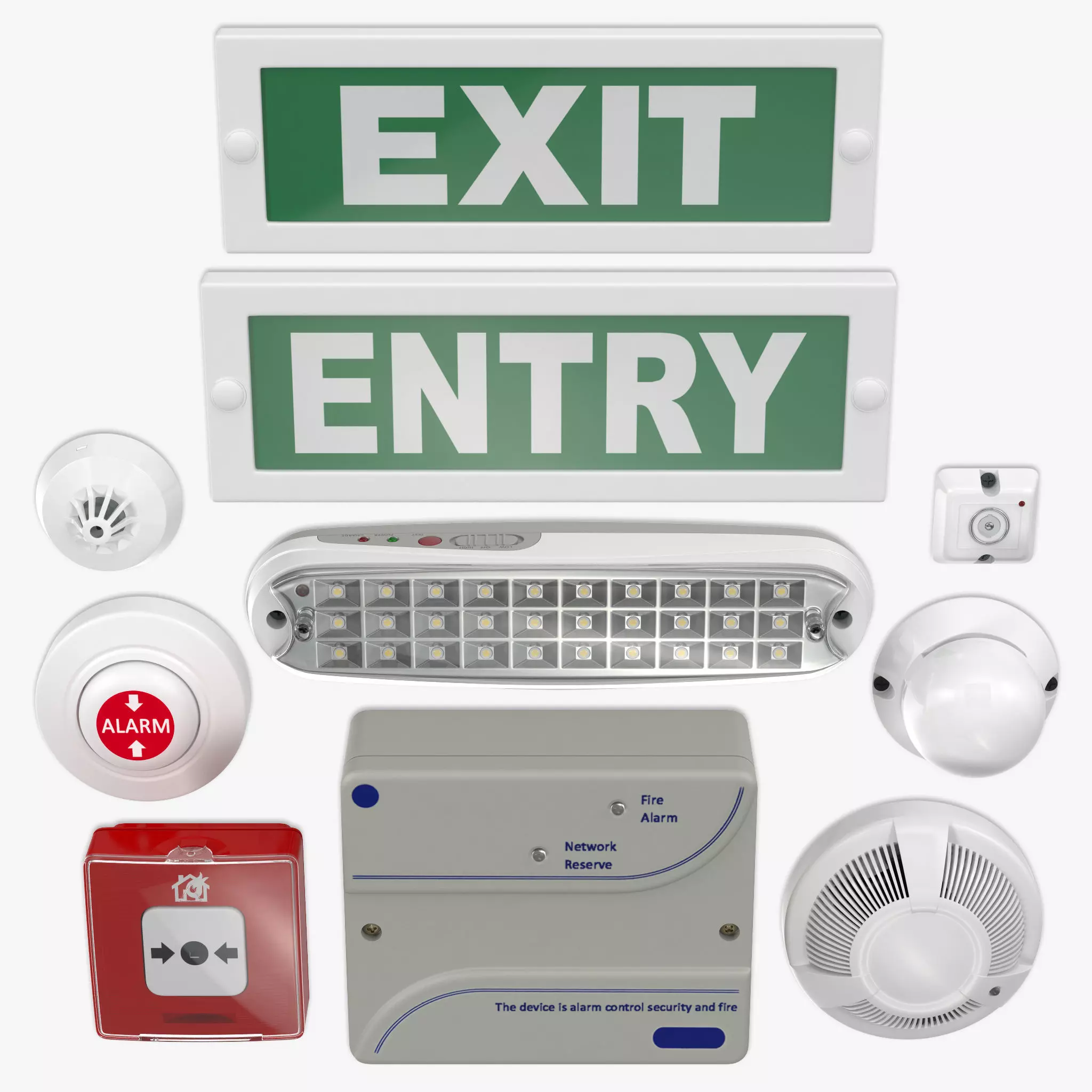 Fire alarm Set 3D model_0