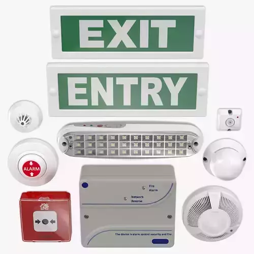 Fire alarm Set 3D model