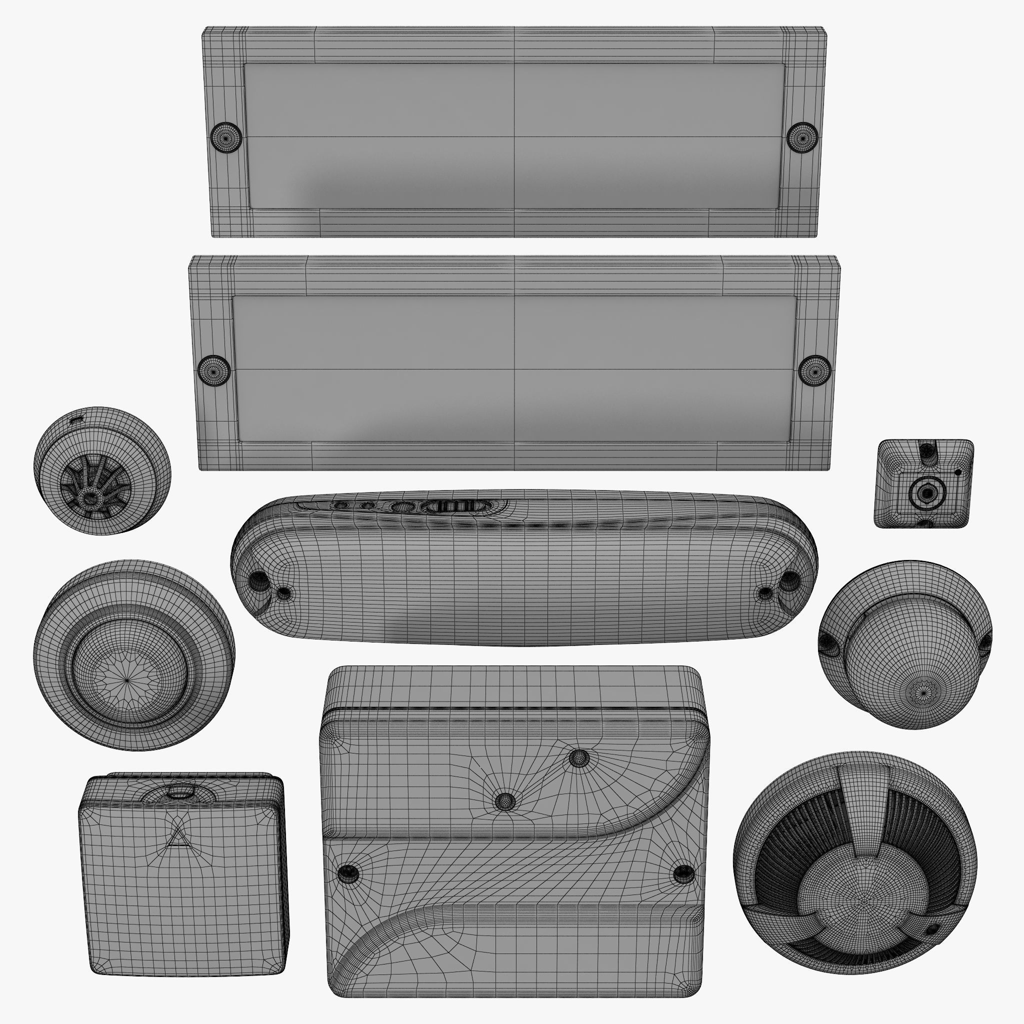 Fire alarm Set 3D model_3