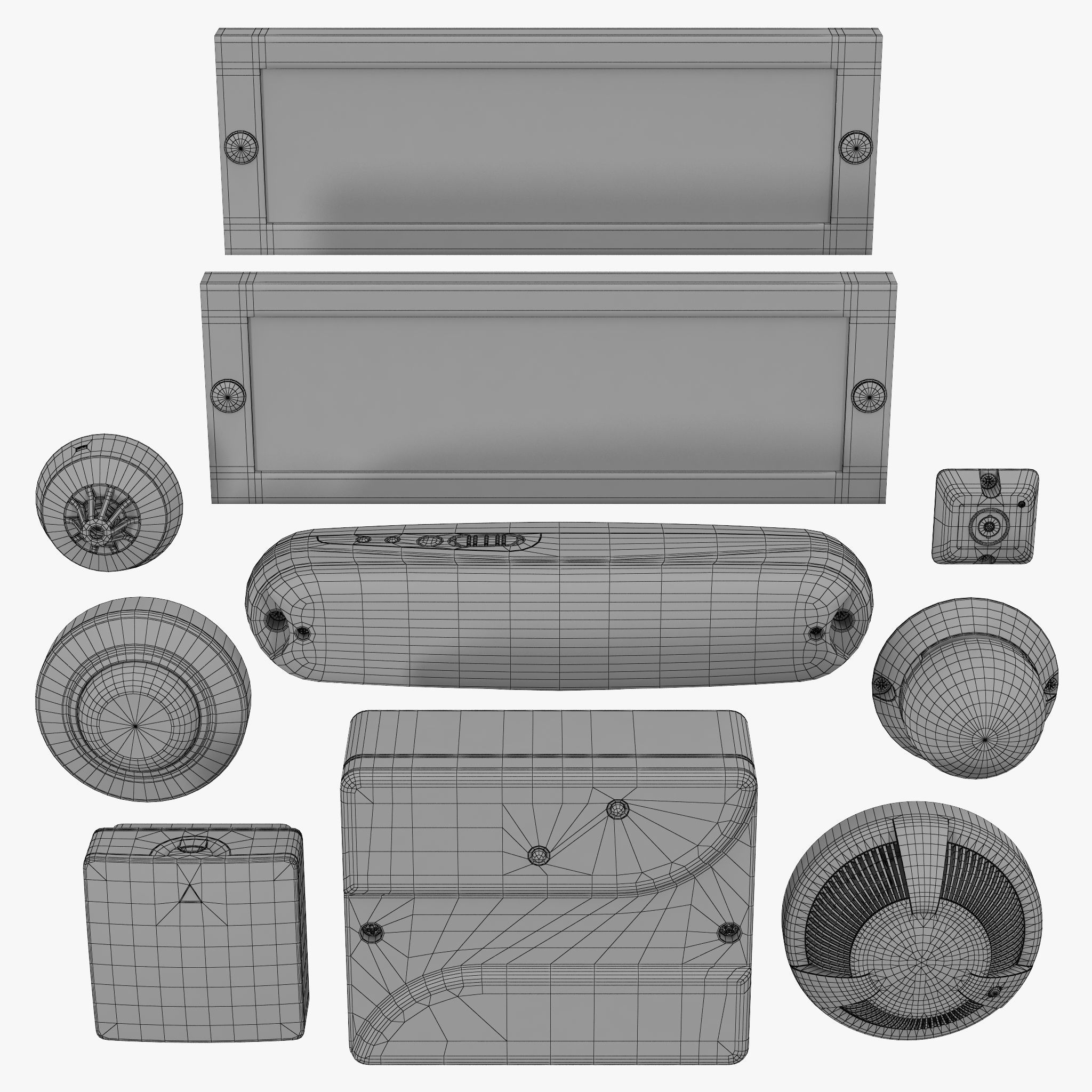 Fire alarm Set 3D model_2