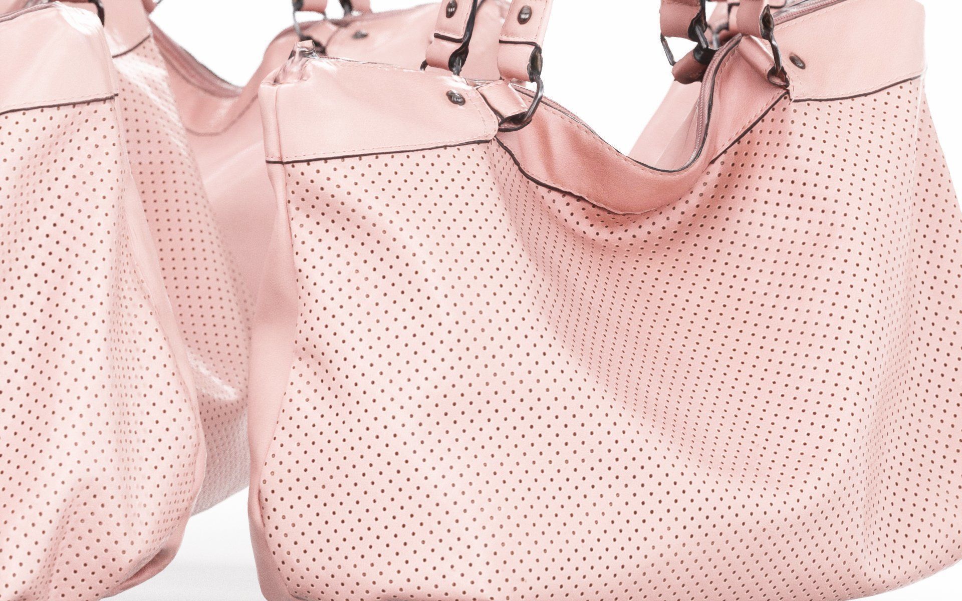 Pink Leather Handbag Low-poly 3D model_4