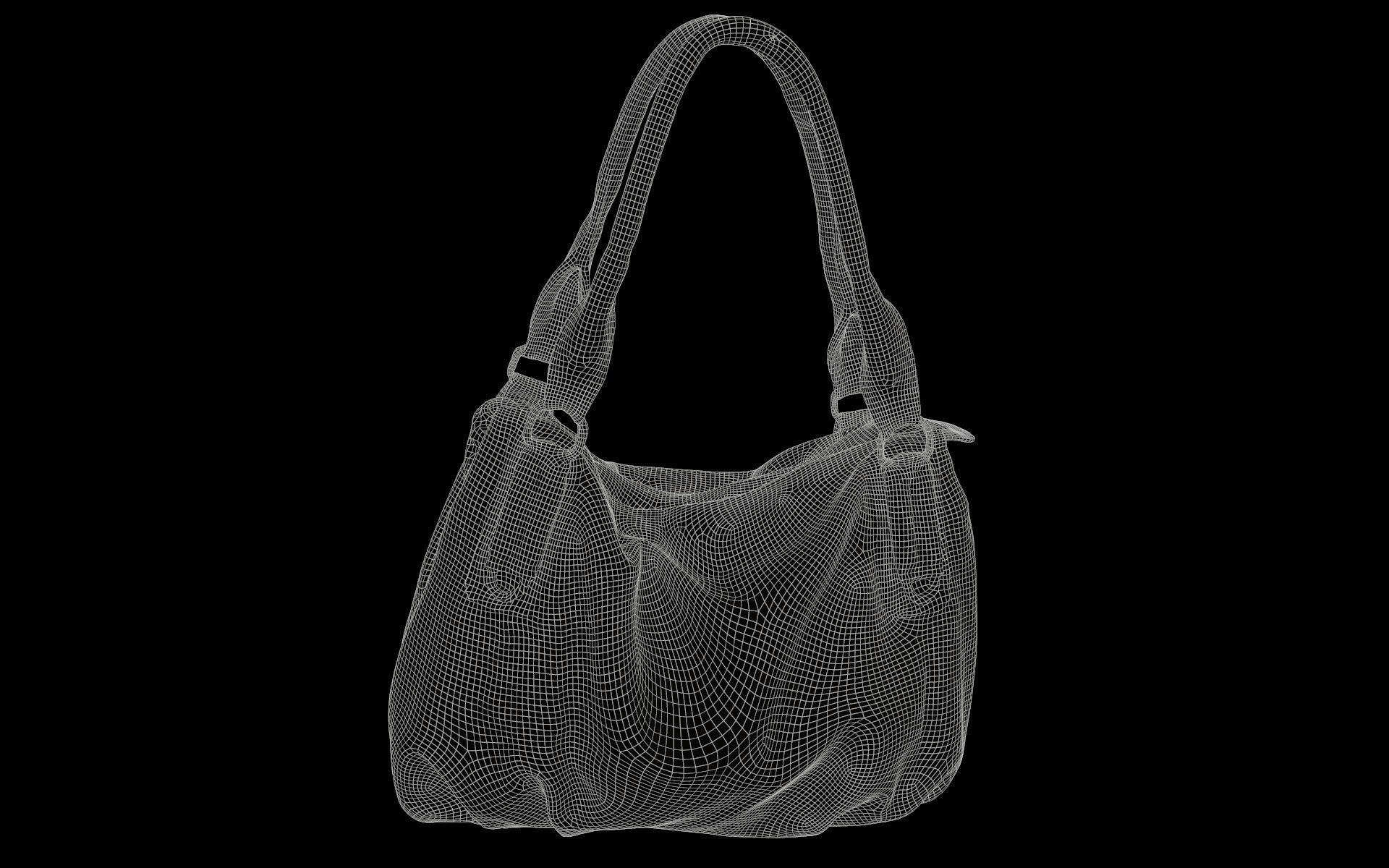 Light Brown Leather Handbag Low-poly 3D model_6