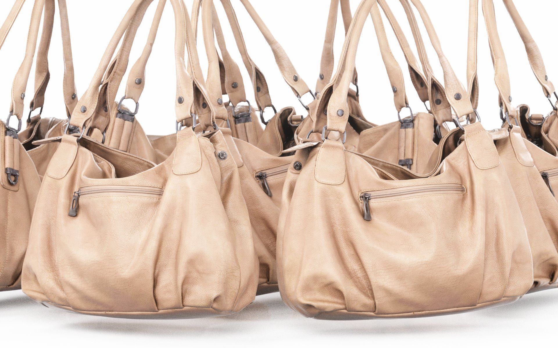 Light Brown Leather Handbag Low-poly 3D model_2