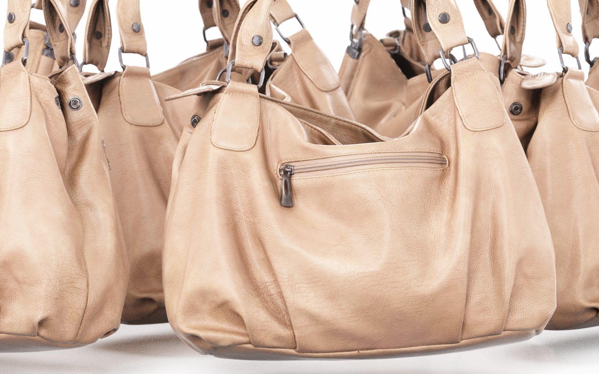 Light Brown Leather Handbag Low-poly 3D model_4