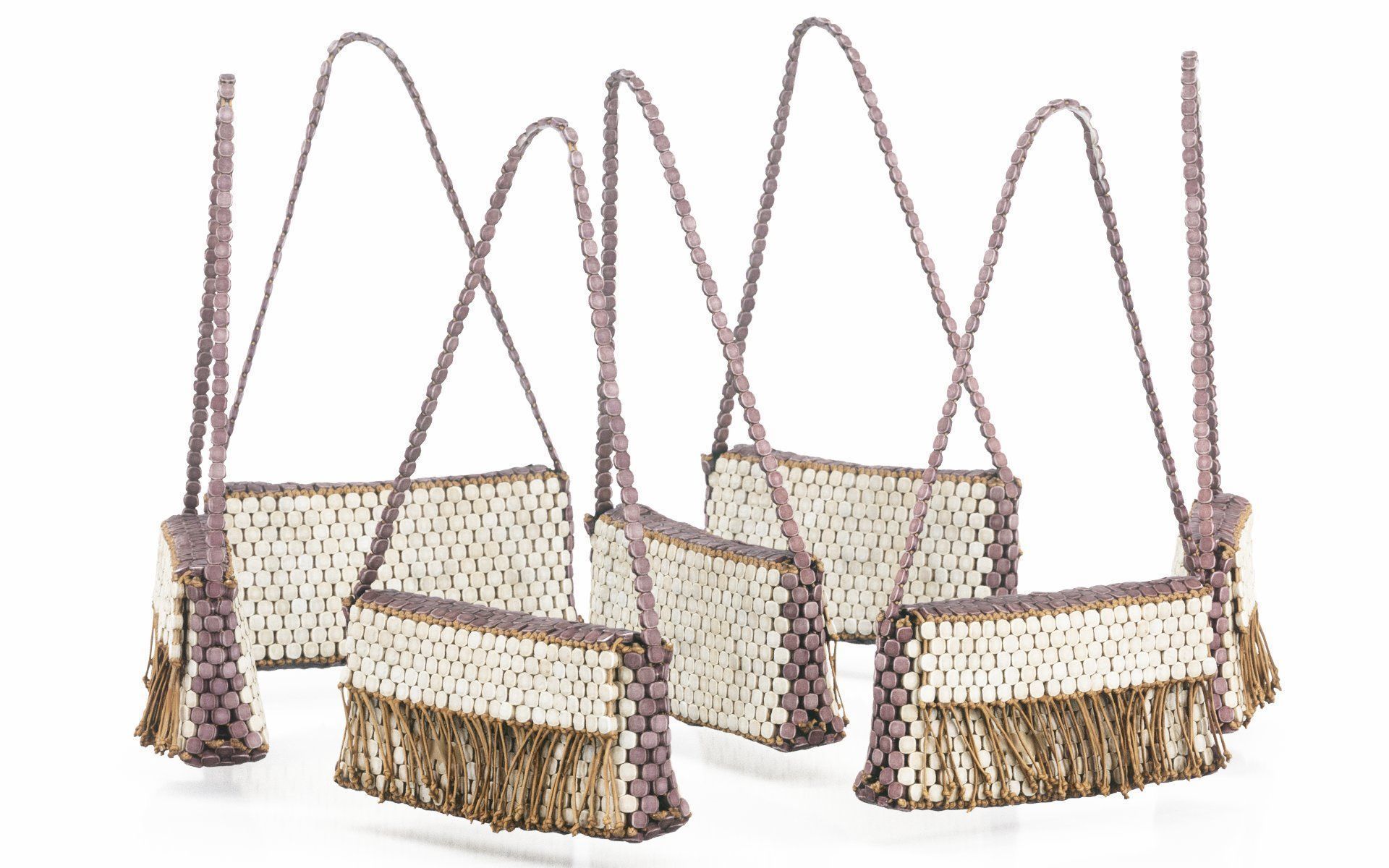 Decorated Handbag Low-poly 3D model_2