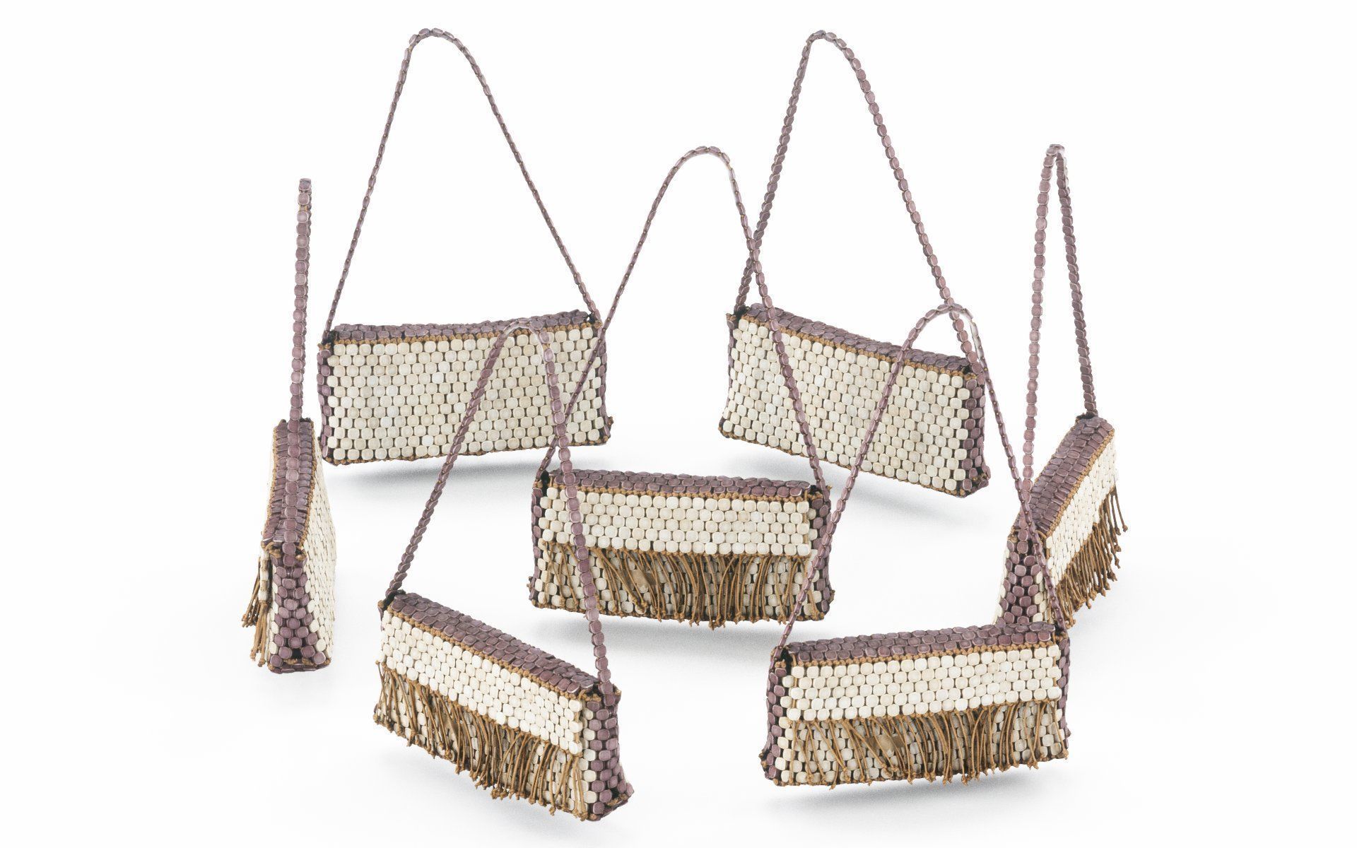 Decorated Handbag Low-poly 3D model_4