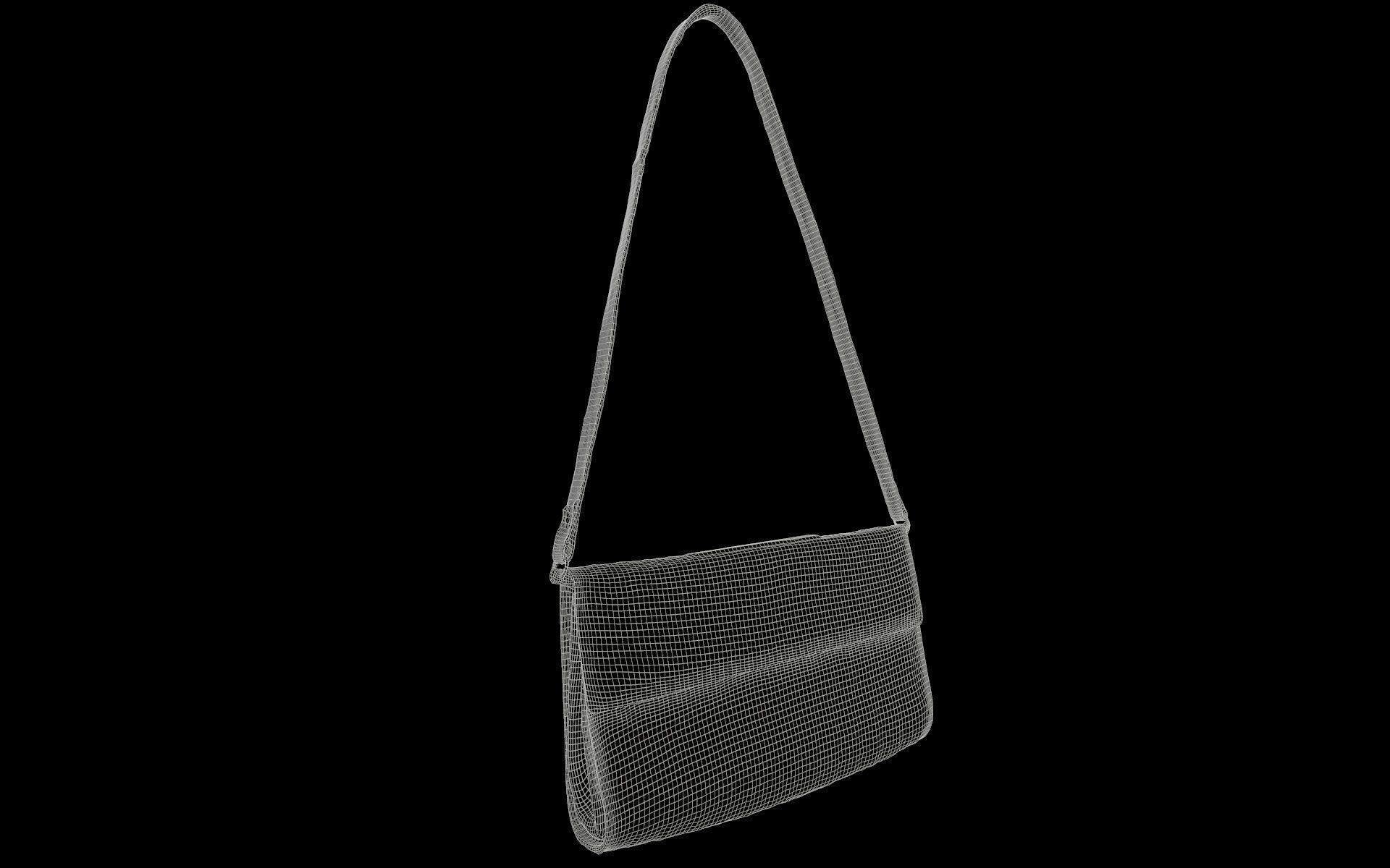 Crocodile Leather Purse Handbag Low-poly 3D model_6
