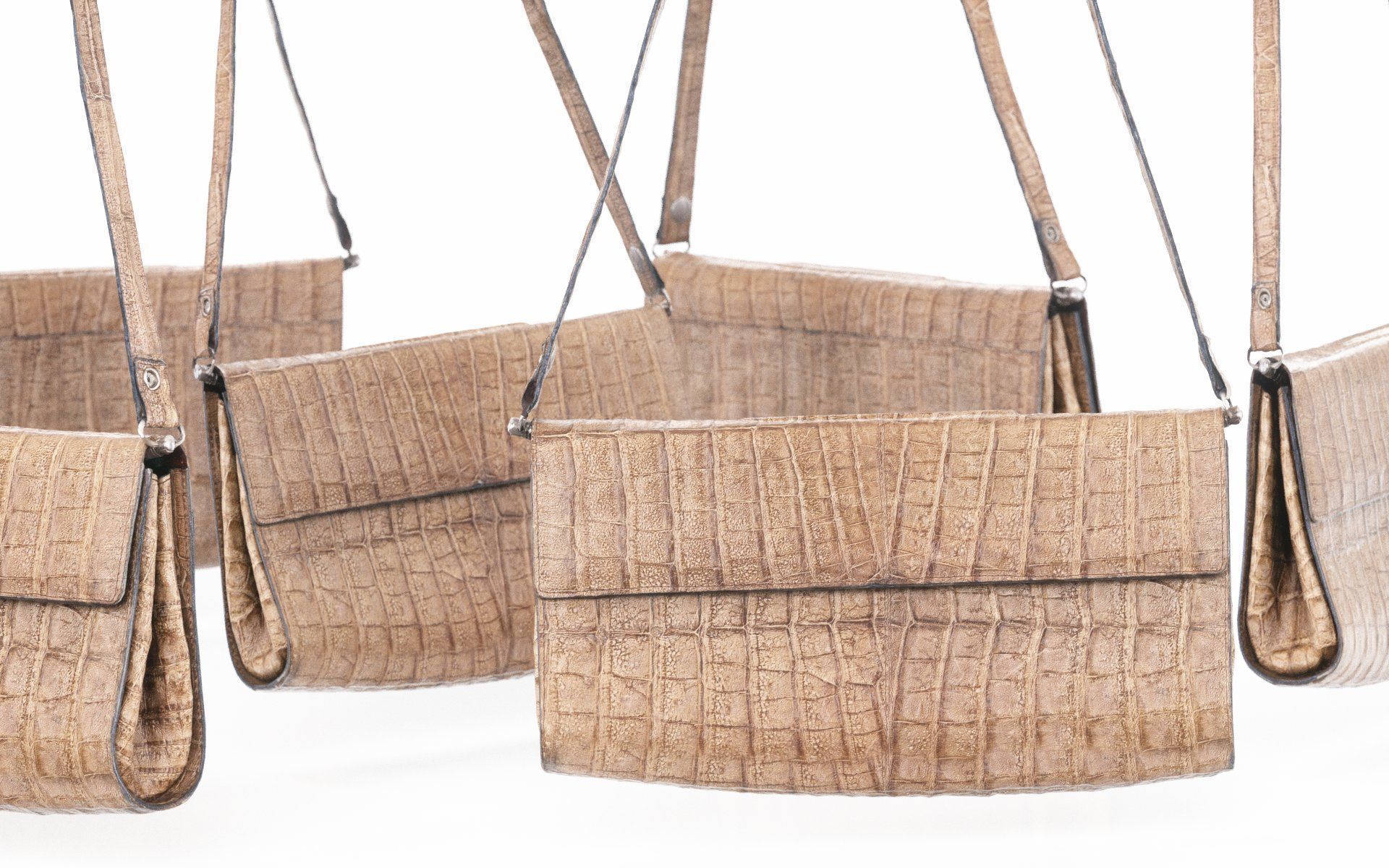 Crocodile Leather Purse Handbag Low-poly 3D model_4