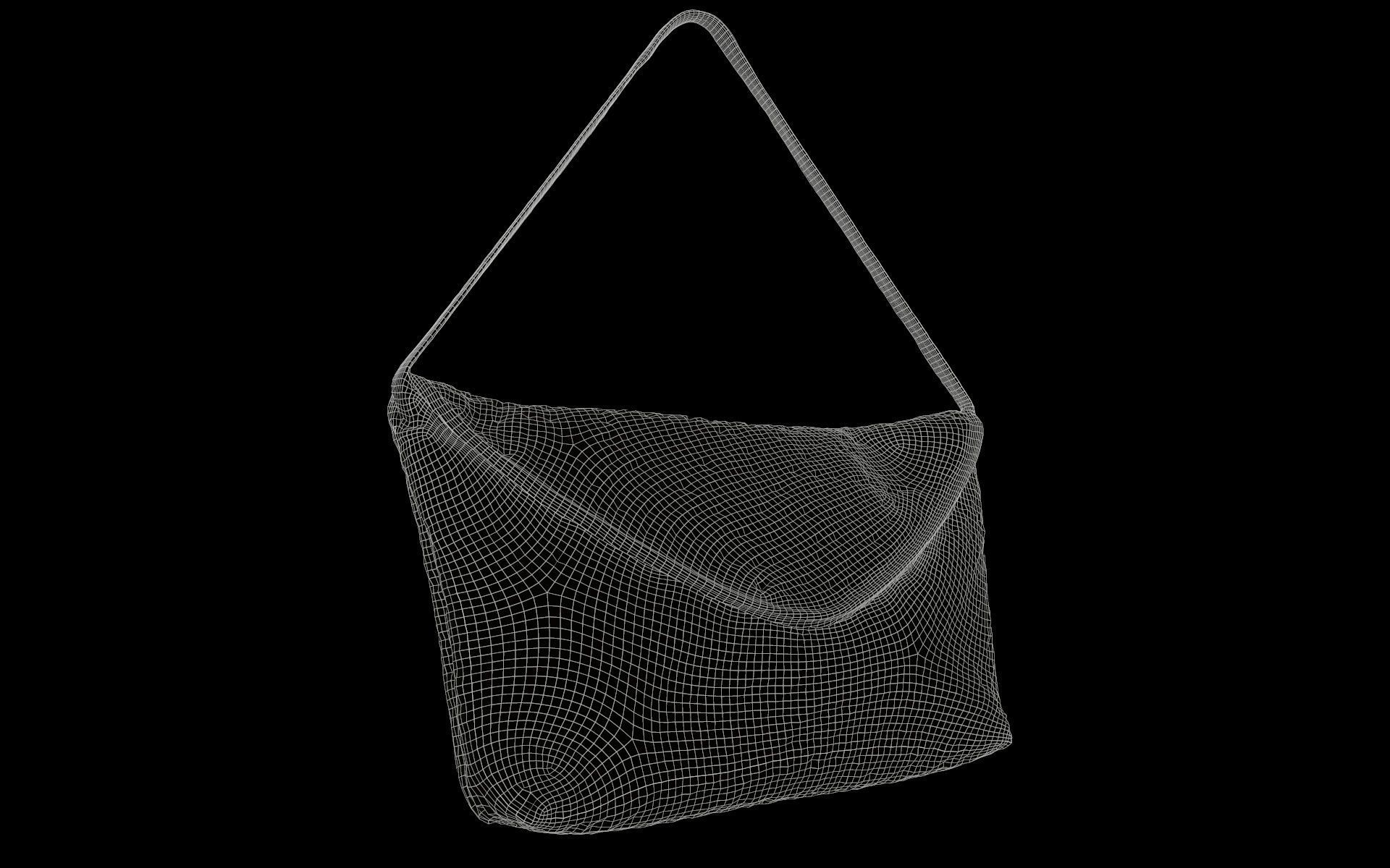 Black Maze Handbag Purse Low-poly 3D model_6