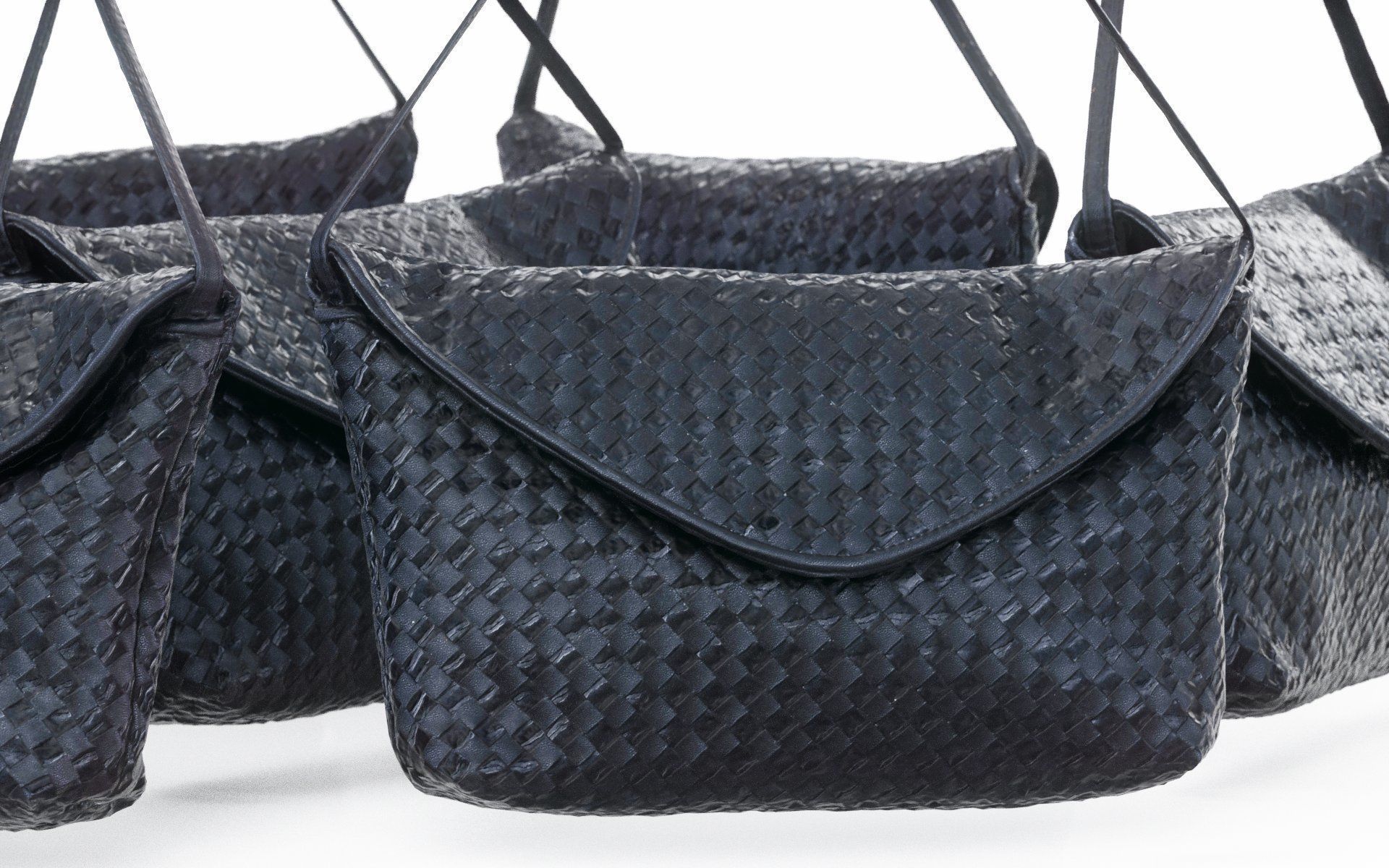 Black Maze Handbag Purse Low-poly 3D model_4