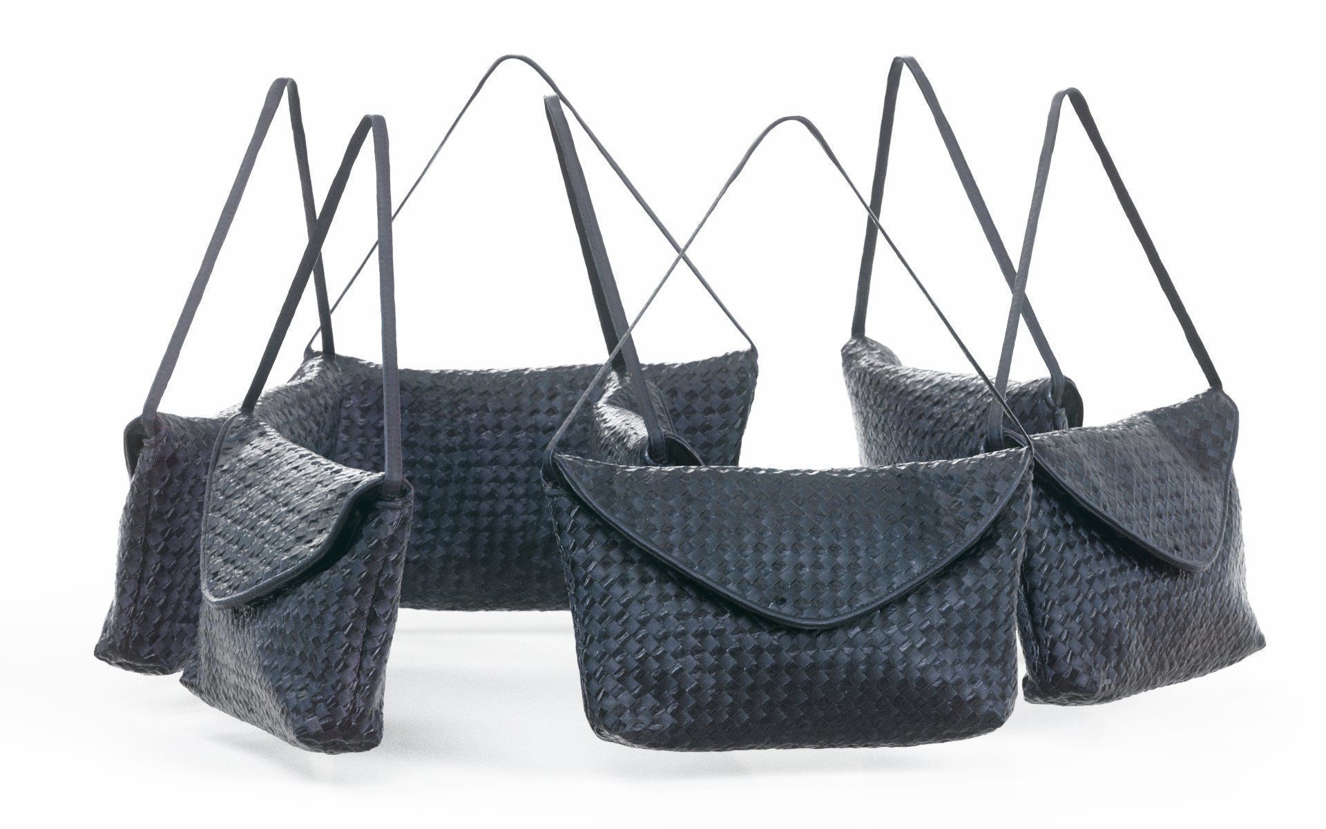 Black Maze Handbag Purse Low-poly 3D model_2