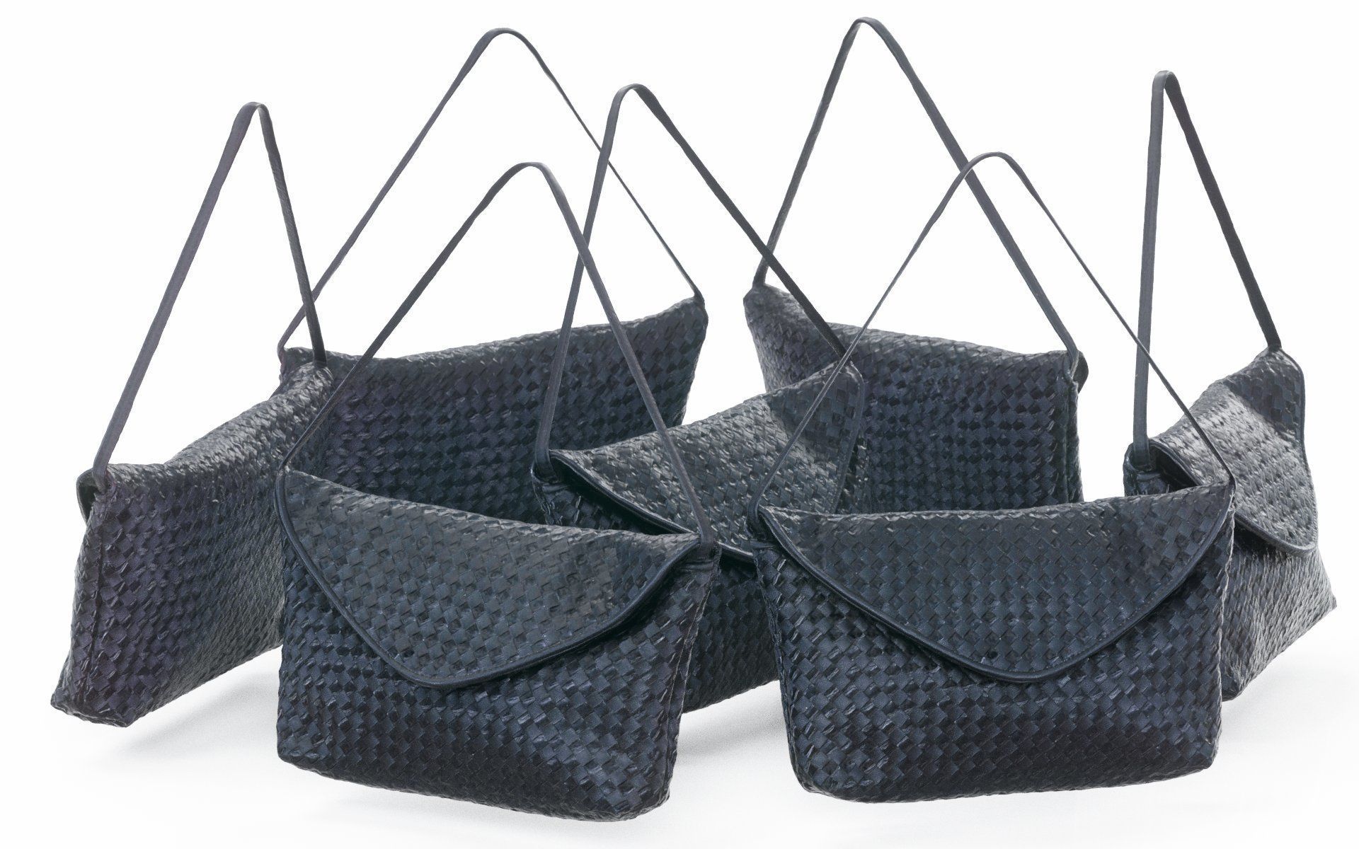 Black Maze Handbag Purse Low-poly 3D model_3