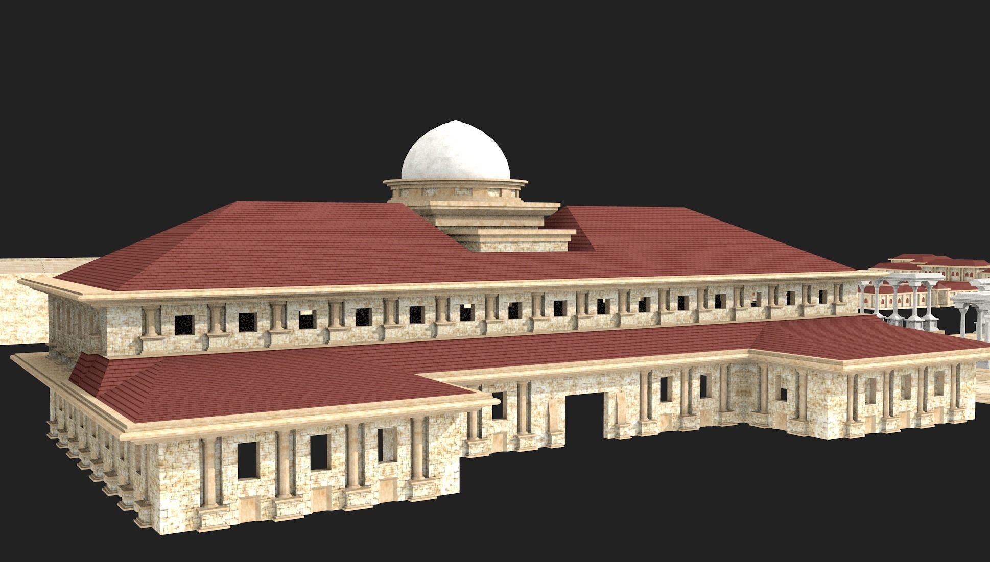 ancient buildings 3D model_7