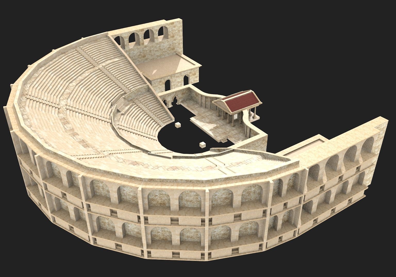 ancient buildings 3D model_3