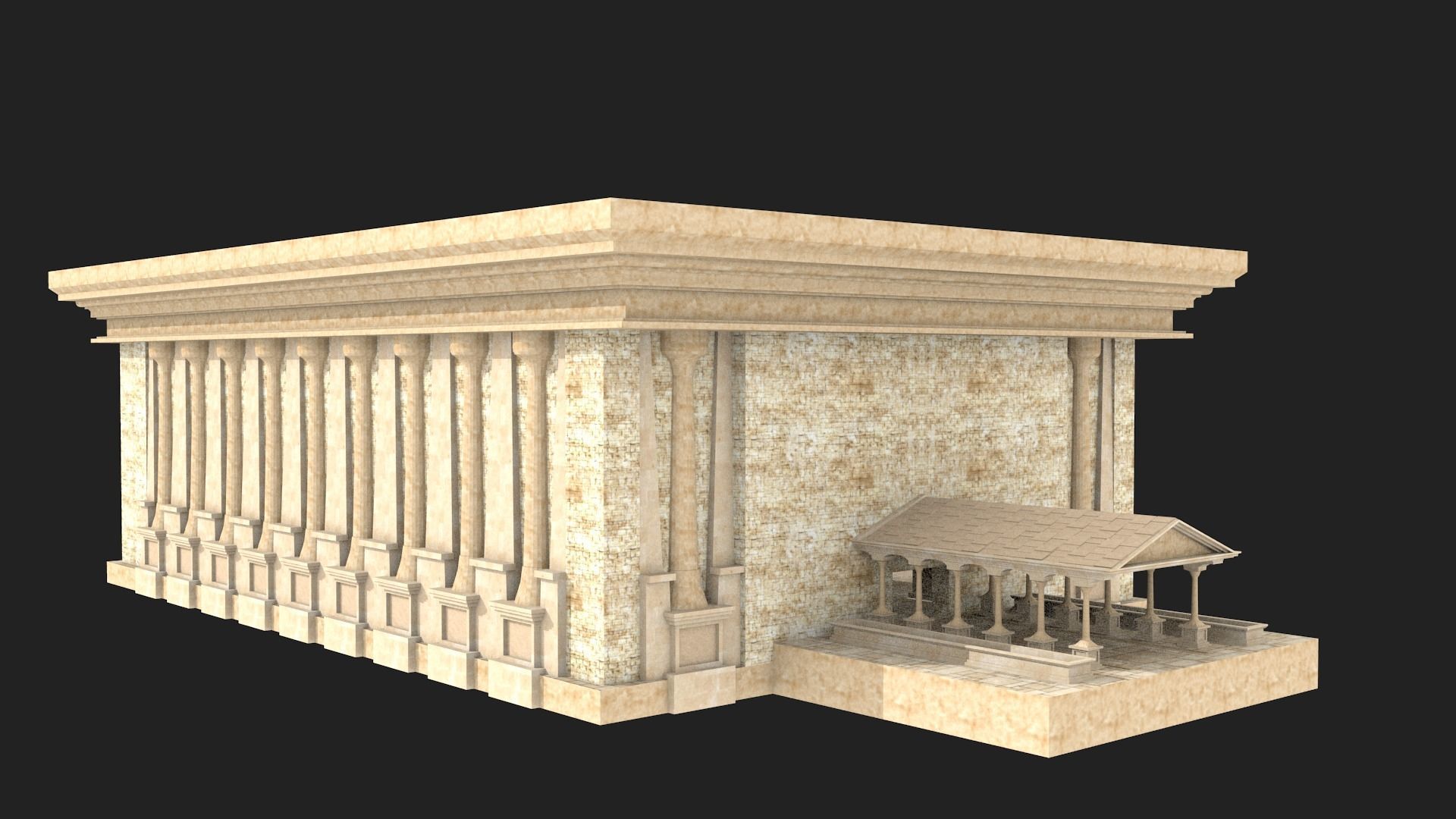 ancient buildings 3D model_4