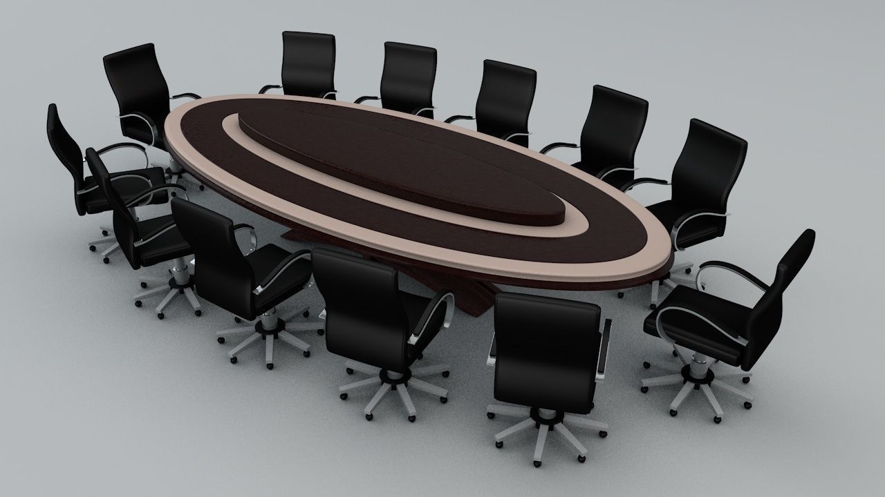 Table and Chair Low-poly 3D model_2